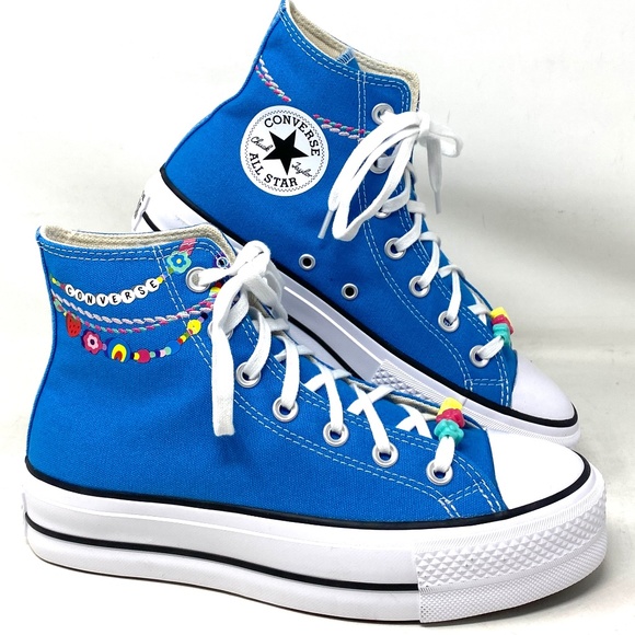 Converse Shoes - ✨HP✨Converse Ctas Lift Platform High Top Canvas White Blue